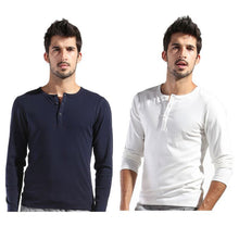 Men Basic Long Sleeve T-shirt Gray Dark Blue Yellow White Slim Cut T Shirt Tops P1