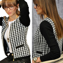 Women Long Sleeve Jacket Round Neck Short Coat Outwear LE4