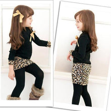Princess Kids Baby Girls Long Sleeve One Piece Dress Bow Leopard Costume