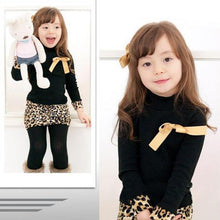 Princess Kids Baby Girls Long Sleeve One Piece Dress Bow Leopard Costume