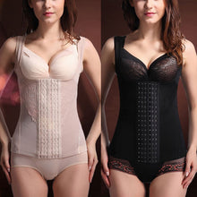 Women Floral Bodysuits Shapewear Underwear Plus  Body Shaper Waist Corsets Buckle In The Crotch