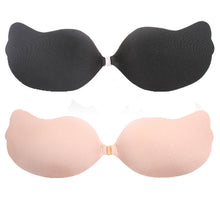 Sexy Women Push Up Self-Adhesive Silicone Bra Bust Front Closure Strapless Invisible Bras Freehipping
