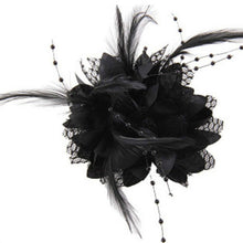 Women Ladies Flower Feather Bead Corsage Hair Clips Fascinator Bridal Hairband Brooch Pin