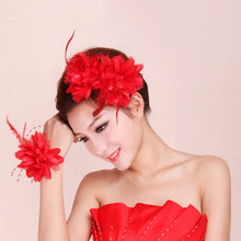 Women Ladies Flower Feather Bead Corsage Hair Clips Fascinator Bridal Hairband Brooch Pin