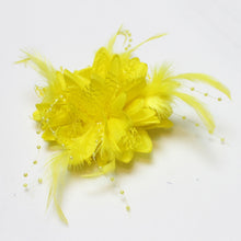 Women Ladies Flower Feather Bead Corsage Hair Clips Fascinator Bridal Hairband Brooch Pin