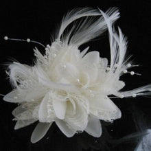 Women Ladies Flower Feather Bead Corsage Hair Clips Fascinator Bridal Hairband Brooch Pin