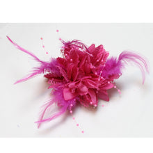Women Ladies Flower Feather Bead Corsage Hair Clips Fascinator Bridal Hairband Brooch Pin