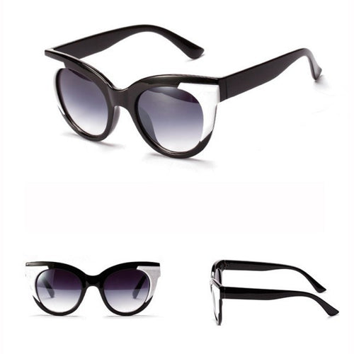 Women Men UV 400 Blocking Color Cat Eye Sunglasses Plastic Frame Eyeglasses Brand Designer Goggles