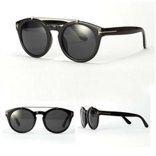 Womens Retro Dual Bridge Full Rim Sunglasses Metal Frame Eyeglasses Brand Designer Goggles