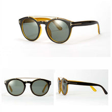 Womens Retro Dual Bridge Full Rim Sunglasses Metal Frame Eyeglasses Brand Designer Goggles