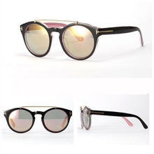 Womens Retro Dual Bridge Full Rim Sunglasses Metal Frame Eyeglasses Brand Designer Goggles