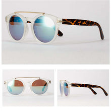 Womens Retro Dual Bridge Full Rim Sunglasses Metal Frame Eyeglasses Brand Designer Goggles