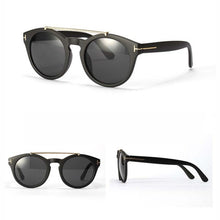 Womens Retro Dual Bridge Full Rim Sunglasses Metal Frame Eyeglasses Brand Designer Goggles