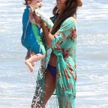 Womens Sexy Chiffon Tassels Cardigan Kaftan Bikini Cover UP Beach Dress Swimwear