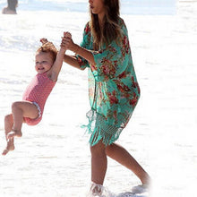 Womens Sexy Chiffon Tassels Cardigan Kaftan Bikini Cover UP Beach Dress Swimwear