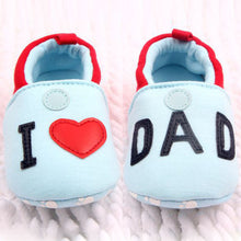 I Love MOM DAD Lovely Baby Girls Boy Shoes Round Toe Flats Soft Slippers Toddler Shoes