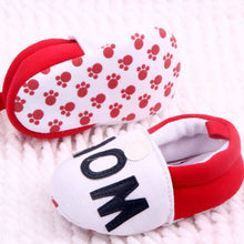 I Love MOM DAD Lovely Baby Girls Boy Shoes Round Toe Flats Soft Slippers Toddler Shoes
