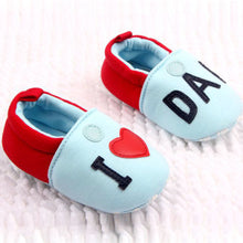 I Love MOM DAD Lovely Baby Girls Boy Shoes Round Toe Flats Soft Slippers Toddler Shoes