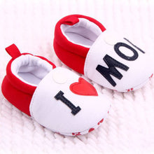 I Love MOM DAD Lovely Baby Girls Boy Shoes Round Toe Flats Soft Slippers Toddler Shoes
