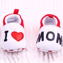 I Love MOM DAD Lovely Baby Girls Boy Shoes Round Toe Flats Soft Slippers Toddler Shoes