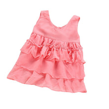 Infants Baby Girls Chiffon Tutu Ruffle Dress Princess Vest Dresses Clothes