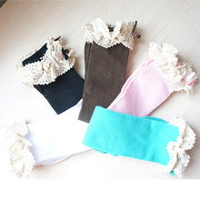 Kids Baby Girls Candy Color Cotton Lace Socks School High Knee Socks 2-9 Years 5 Colors