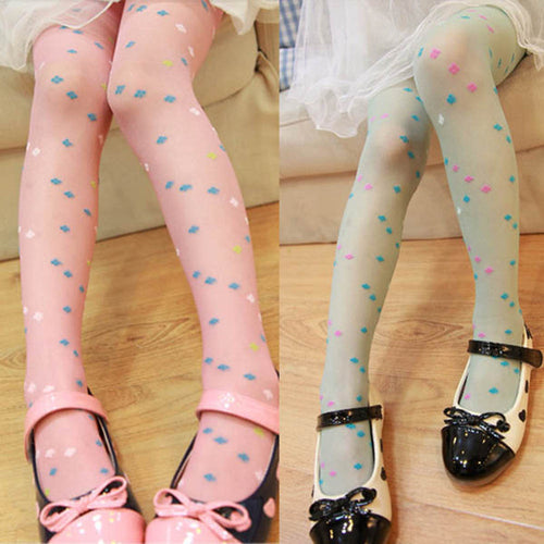 Kids Girl Candy-Colored Silk Stockings Velvet Transparent Pantyhose Tights for Baby Girls 5-9Years