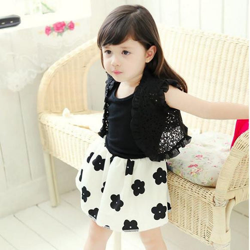 Kids Girl Princess Dress One-Piece Sleeveless Baby Girls Flower Dresses Sundress Clothes