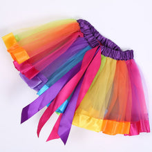 Kids Girl Rainbow Tutu Ballet Dance Skirts Party Tulle Skirt Costume