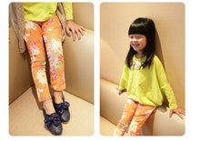 Kids Leggings For Girls  Girl Floral Skinny Pencil Pants Children Pants  Cotton