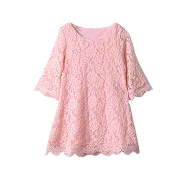 Kids Sweet Girls Baby Dress Clothing Girl Floral Flower Lace Party Dresses Children Clothes