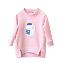 Kids Toddler Bottle Printed Warm Tops Sweatshirt Girls Pullover Coat Baby Children Jacket