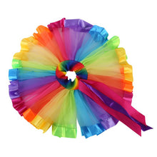 Kids Tutu Skirt Tulle Dance Ballet Skirts Wear Girls Toddler Rainbow Costume