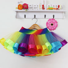 Kids Tutu Skirt Tulle Dance Ballet Skirts Wear Girls Toddler Rainbow Costume