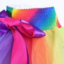 Kids Tutu Skirt Tulle Dance Ballet Skirts Wear Girls Toddler Rainbow Costume