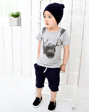 Korean Cotton Printing Kids Boys T-shirt Children's Cartoon Camera Children Outwear T-shirts Tops 2-6Years