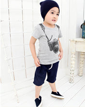 Korean Cotton Printing Kids Boys T-shirt Children's Cartoon Camera Children Outwear T-shirts Tops 2-6Years