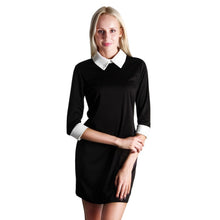 Korean  Slim Long Sleeve Turn-down Collar Women Office Lady Style Dress