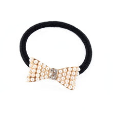 Korean Star Pearl Crystal Rhinestone Flower Headband Ponytail Holder Hair Rope Band Hairband