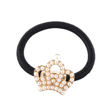 Korean Star Pearl Crystal Rhinestone Flower Headband Ponytail Holder Hair Rope Band Hairband