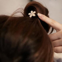 Korean Star Pearl Crystal Rhinestone Flower Headband Ponytail Holder Hair Rope Band Hairband