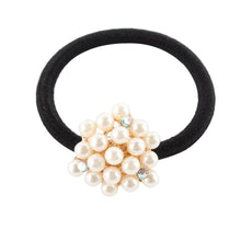 Korean Star Pearl Crystal Rhinestone Flower Headband Ponytail Holder Hair Rope Band Hairband