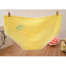 Ladies Cute Heart Shaped Panties Lovely Sexy Hollow Out Pink Underwear Women Low Waist Panties Cotton Briefs PY3