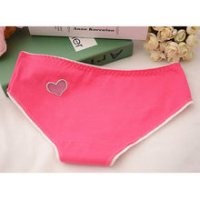 Ladies Cute Heart Shaped Panties Lovely Sexy Hollow Out Pink Underwear Women Low Waist Panties Cotton Briefs PY3