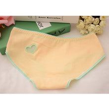 Ladies Cute Heart Shaped Panties Lovely Sexy Hollow Out Pink Underwear Women Low Waist Panties Cotton Briefs PY3