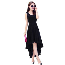 Large  Women Clothing Casual Beach Dress Irregular Solid Long Party Maxi Dresses