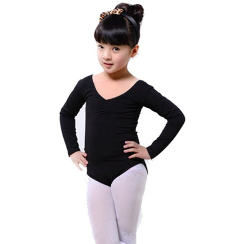 Long Sleeve Leotard Costume Girls Kid Ballet Dance Gymnastics Skating Dancewear L-4XL
