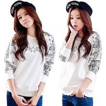Long Sleeve Women Sweatshirt Pullover Warm Tops Outwear White Blouse