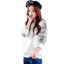 Long Sleeve Women Sweatshirt Pullover Warm Tops Outwear White Blouse