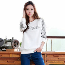 Long Sleeve Women Sweatshirt Pullover Warm Tops Outwear White Blouse